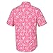 Kona Pattern Short Sleeve Fishing Button Down Shirt for Men