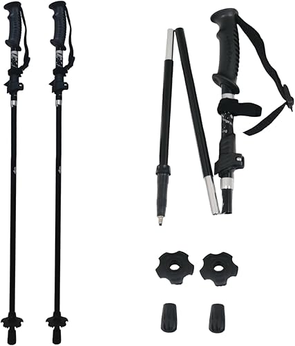 Bastones de senderismo plegables y ligeros, retráctiles de aleación de aluminio 6013 para hombres y mujeres