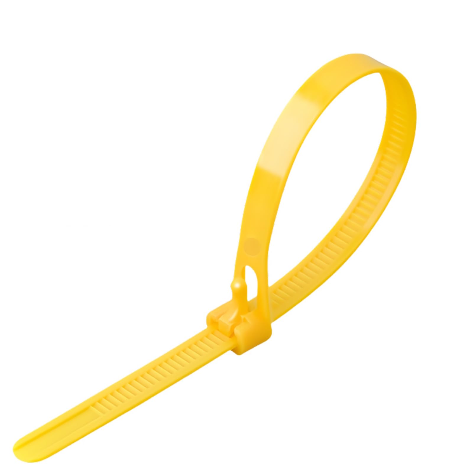 Reusable Zip Ties Nylon 100 PCS (Yellow, 6inch)