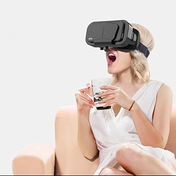 3D VR Glasses VR Virtual Reality Headset Support 360°Panorama Large Screen An-Ti Bluelight Adjustable Pupil Distance For Movies Games