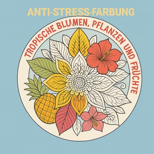 Tropische Blumen, Pflanzen und Früchte: Malbuch für Erwachsene: Malbuch mit Blumensträußen, Pflanzen und tropischen Blumen zur Entspannung und zum ... Die Sammlung von Entspannungsbüchern, Band 1)