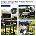 BBQ Grill, Smoker Charcoal Barbecue Grill with Adjustable Charcoal Pan, Built-in Thermometer, Convenient Charcoal Access Opening and Storage, Wheels for Home Cooking Garden Outdoor