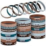 Sinmoe 32 Pcs Bible Verse Bracelets Christian Bible Scripture Bracelets Religious Silicone Scripture Verses Wristbands Rubber Inspirational Faith Hope Belief Spiritual Wristbands for Men Women