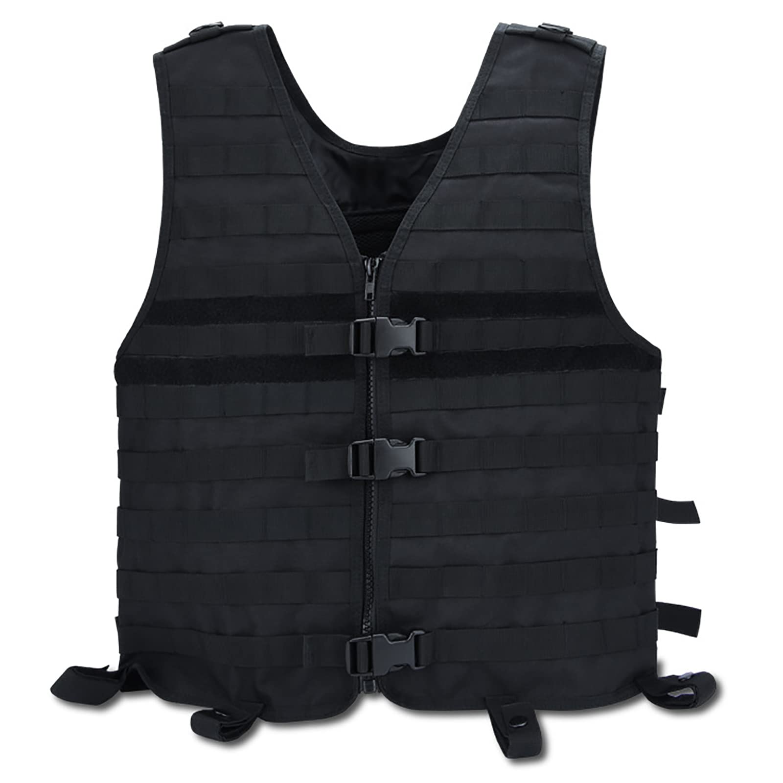 Kinroco Black Molle Tactical Assault Combat Vest Traning Protective Security Vest For Hunting Airsoft Outdoor Sport(Size:one Size,Color:black)