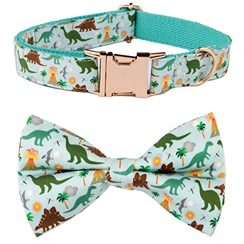 Dinosaur Dog Collar 9 Dinosaur Dog Bow Tie Dog Collar ,Detachable Bowtie, Adjustable Collar ...