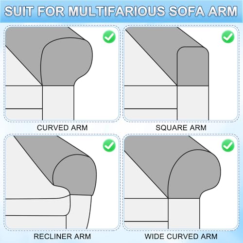Fundas elásticas para reposabrazos que evitan manchas en sillón reclinable 6