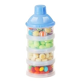 Accmor Formula Dispenser On The Go, 4 Compartments Stackable Formula Container for Travel, Baby Milk Powder Kids Snack Container, BPA Free