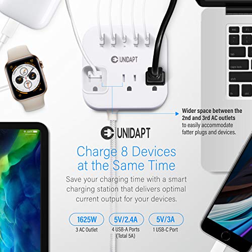 image for European Travel Plug Adapter, Unidapt US to UK Europe Plug Adapter, Po