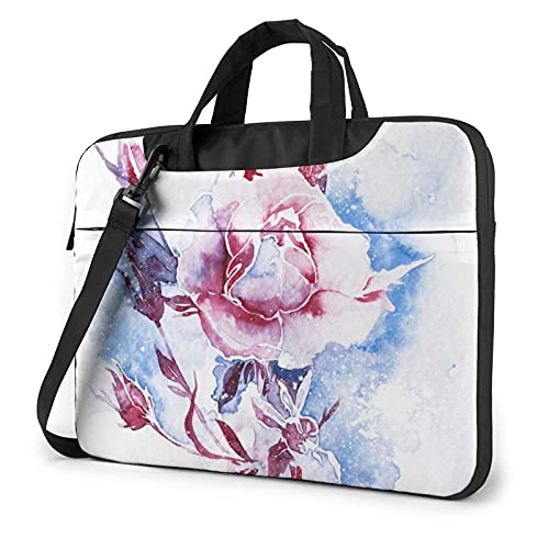 DADABULIU パソコン ケース ノートパソコンケース 水彩画 花 抽象 上品 大柄 PCバッグ 手提げ カバン360°保護 耐衝撃 収納 持ち運び かわいい 13 / 14 / 15.6 インチ ビジネスバッグ 通勤 通学 おしゃれ