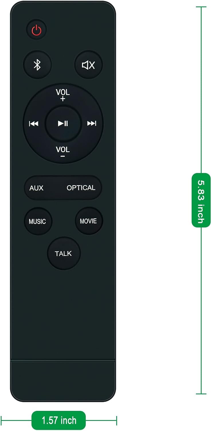 Dimensions of the ECONTROLLY 100015716 remote control
