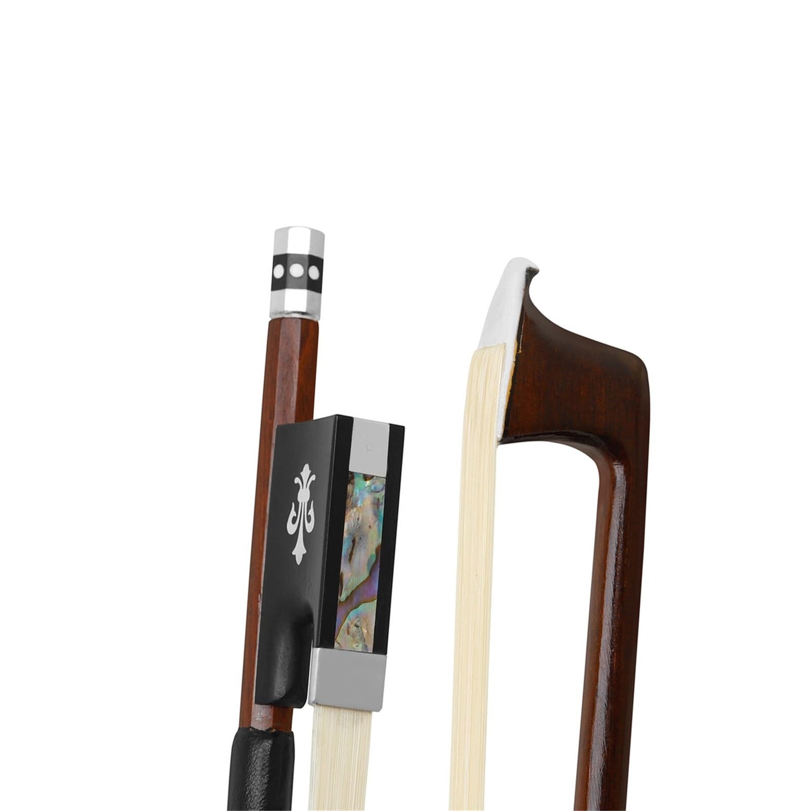 Arco Per Violino Archetto Per Violino In Legno Di Sandalo Verde Crine Di Equiseto Rotondo 4/4 Accessori Con Custodia | Arco per violino