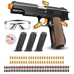 Toy Foam Blaster Shell Ejecting Soft Bullet, Shooting Games Cool Toys, with Soft Foam Bullets, Toy Educational Model Gifts for Kids Boys Girls