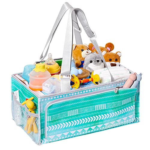 Image of FIODAY Baby Diaper Caddy Organizer for Changing Table Portable Nursery Storage Bin Car Organizer Adjustable Large Baby Basket for Boy Girl