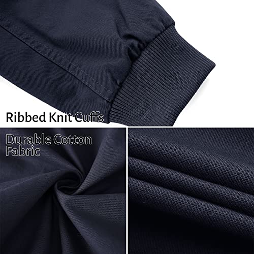 Hijewe Men's Military Jacket Cargo Casual Coat Lightweight Spring Falls Outwear Cotton Stand Collar Zipper Multi-Pocket Jackets #TOP5