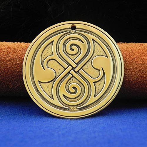 Handmade Doctor Who Necklace, Seal of Rassilon Pendant brass Pendant, gift for Her Him, jewelry Handmade Doctor Who Necklace, Seal of Rassilon Pendant brass Pendant, gift for Her Him, jewelry