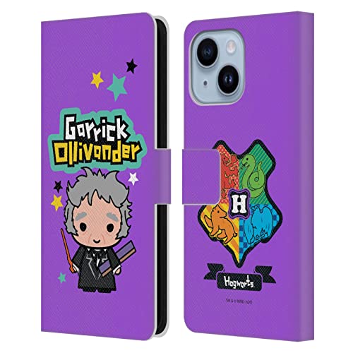 Harry Potter étui portefeuille cuir iPhone 14 Plus protection intégrale Ollivander