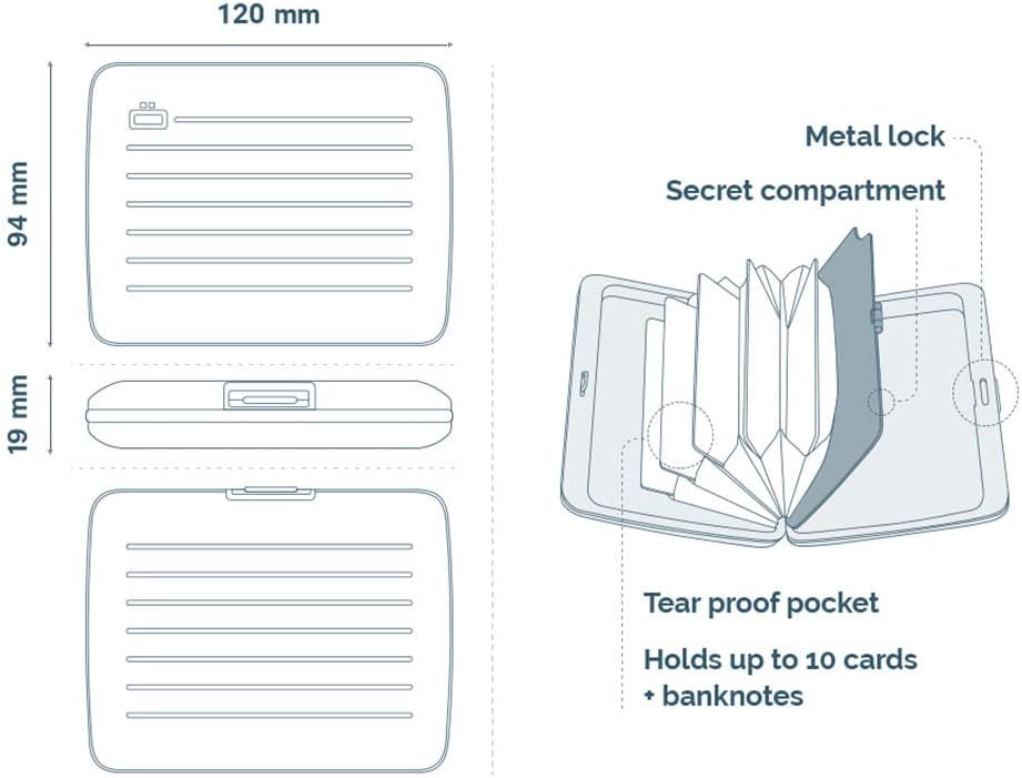 [&Ouml;GON -DESIGNS-] [オゴン/OGON] カードケース SMART CASE V2 Large フランス製 アルミ カ