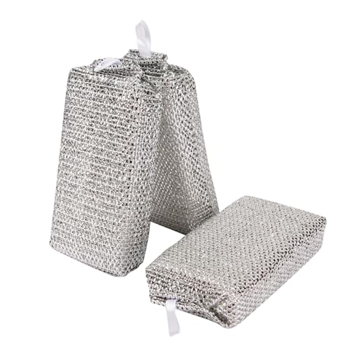 Hogvinnatil Strofinacci per lavare i piatti, straccio per lavare i piatti - Panni per lavare i piatti antigraffio - 3 panni per pulizia portatili in rete, forniture da cucina per la casa, ristoranti