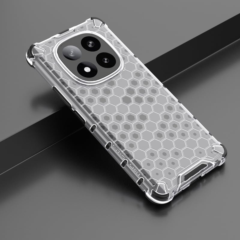 Image of Plastic Bumper Back Case Cover for Redmi Note 14 Pro Plus 5G (Transparent)