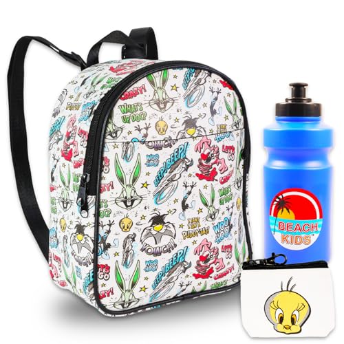 WARNER BROS PICTURES Looney Tunes Mini mochila feminina – Mochila Looney Tunes de couro sintético de