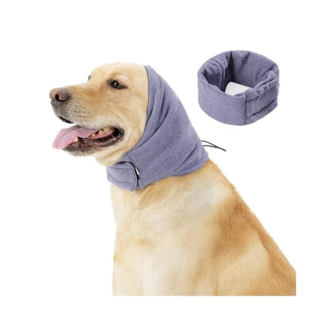 BWOOOWE Orejeras Perros Antiruido Gorra Perro Calentador de Orejas y Cuello para Alivio de la Ansiedad…