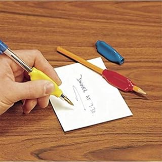 Homecraft PVC Pen & Pencil Grip Holder for Men, Women and Children, Soft and Comfortable Grip holder for Writing, Multicolour, Pack of 3