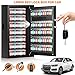 144 Keys Fireproof Key Cabinet, Anti-Theft Heavy Duty Key Lock Box with Key Tags, Adjustable Key Organizer Wall Safe with Combination Lock for Car Office House Garage Rental Business