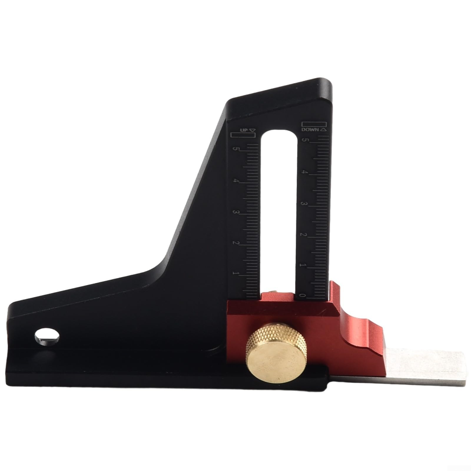 Zilimontt Jauge de hauteur et de profondeur pour table de scie, règle de coupe de machine, jauge de hauteur métrique pour mesure de hauteur/profondeur, plage de mesure 0 à 55 mm