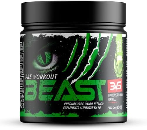 3VS Nutrition Pré-Treino Beast 300g Sabor Maça Verde