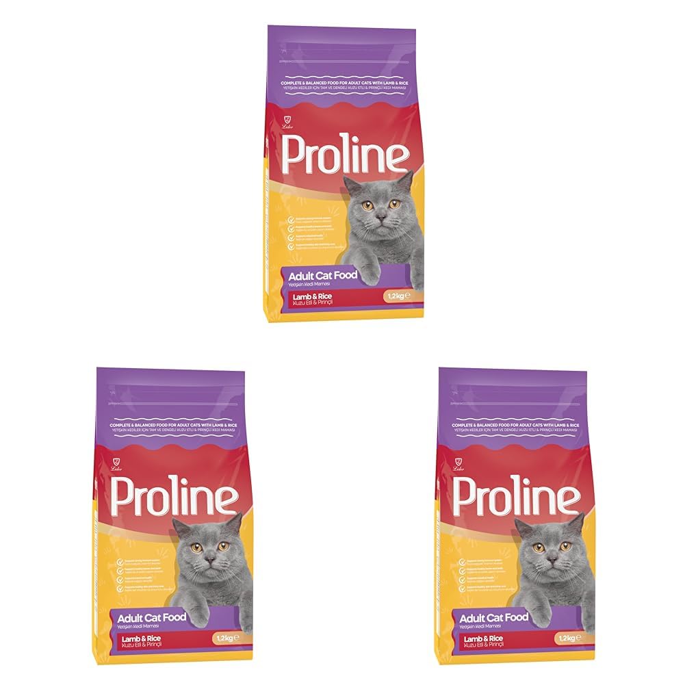 Proline Kuzu Etli Yetişkin Kedi Maması 1.2 KG (3 paketi)