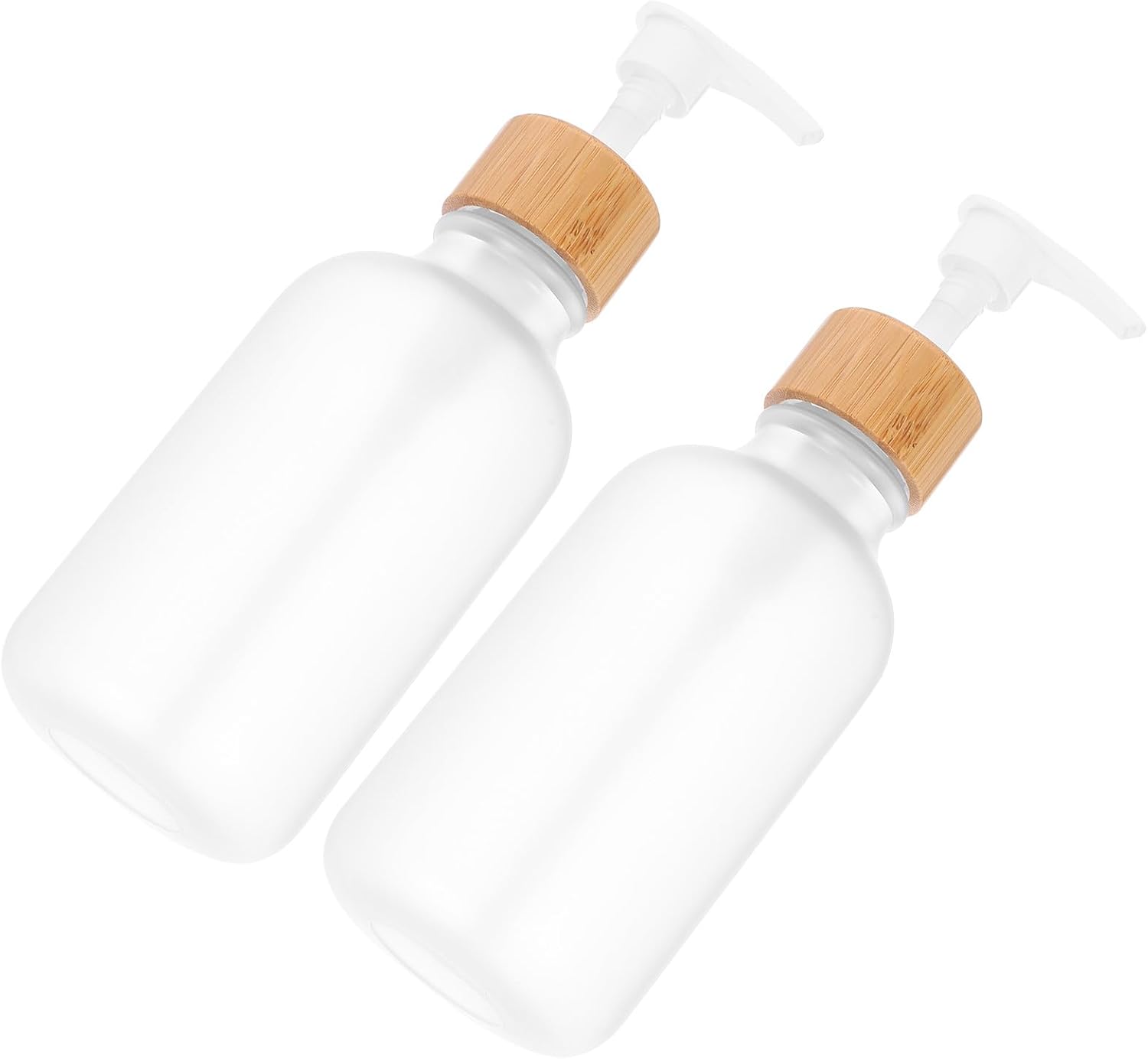 2pcs 300ml PET Frosted Pump Bottles for Shampoo Dispensing