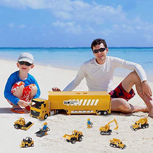 OR OR TU Alloy Construction Trucks Vehicle Toys for Kids Sounds Lights Effects Take Apart Container,Crane,Excavator Trucks,Cement Mixer,Dumper,Forklift for 3 4 5 6 7+ Years Old Boys Girls Best Gift - Thumbnail 6