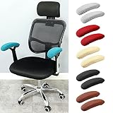 GEZICHTA Chair Arm Pad Covers Overs,Elasticity Office Computer Chair Arm Slipcover,Removable Washabl