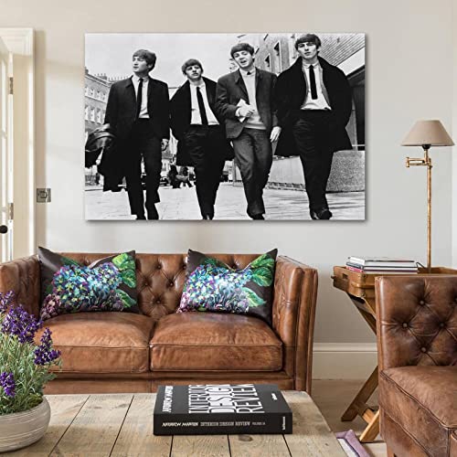 Poster décoratif sur toile The Beatles en noir et blanc – Impression d’art moderne pour chambre à coucher – 50 x 75 cm - Les Beatles, Paul McCartney, John Lennon, RIngo Starr, George Harrison Poster décoratif sur toile The Beatles en noir et blanc - Impression d'art moderne pour chambre à coucher - 50 x 75 cm – Image 6