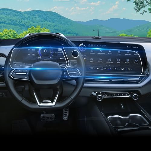 WEIPIN For 2PCS Matte Anti Glare Tempered Glass 2024 2025 2026 Chevrolet Silverado EV 17.7 Inch Touchscreen & 11 Inch Dashboard Screen Protector - Silverado EV (RST) Accessories