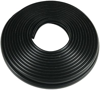 Flexible Vinyl, Black Rub Rail Insert, 1/2 W x 1-3/16H x 70'L