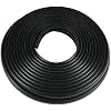 Flexible Vinyl, Black Rub Rail Insert, 1/2 W x 1-3/16H x 70'L