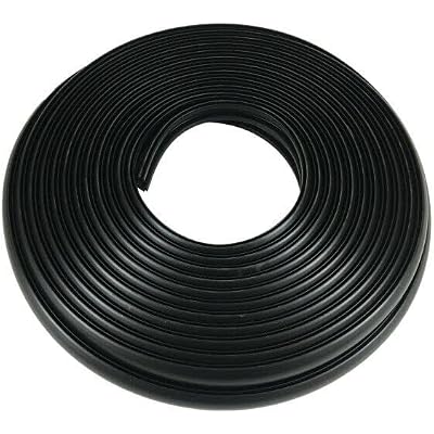 Flexible Vinyl, Black Rub Rail Insert, 1/2 W x 1-3/16H x 70'L