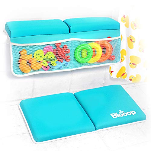 Bath Kneeler with Elbow Rest Pad Set (2-Piece), X-Long, Thick, Knee Cushioned Bathtub