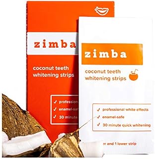 ZIMBA Teeth Whitening Strips - Coconut Essential Oil - Zimba Whitening Strips
