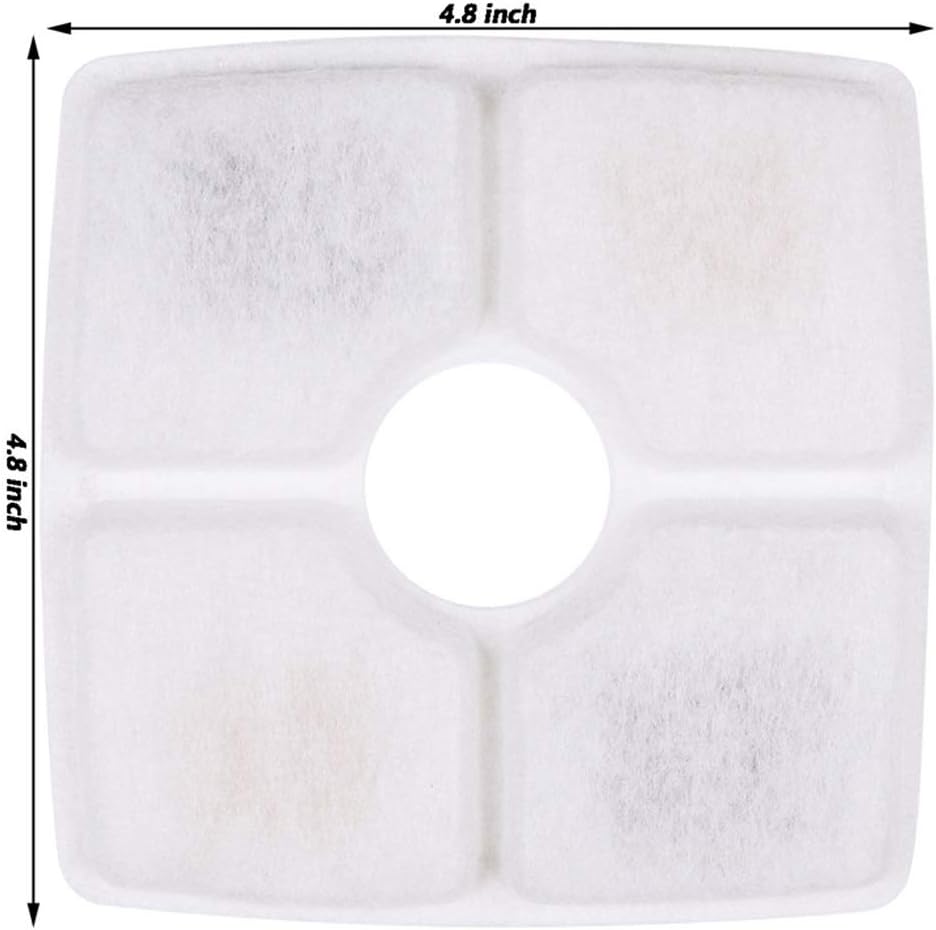 Cat Fountain Filters Carbon Replacement Filters, 4 Pack