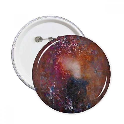 Cadeau Histoire Fleur XJJ peinture à l'huile badge rond DIYthinker pour amateurs d'art