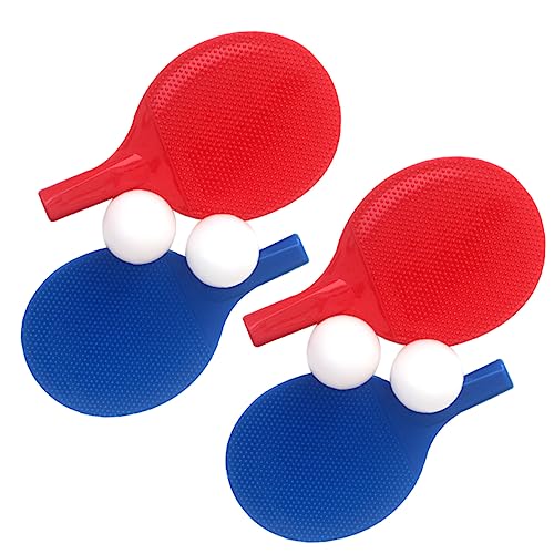 TOYZFRIENDY 2 Juegos Raquetas de Tenis de Mesa para Plástico y Duradero con Seguro para Principiantes y Exterior para Jardín de Infancia y Actividades Familiares