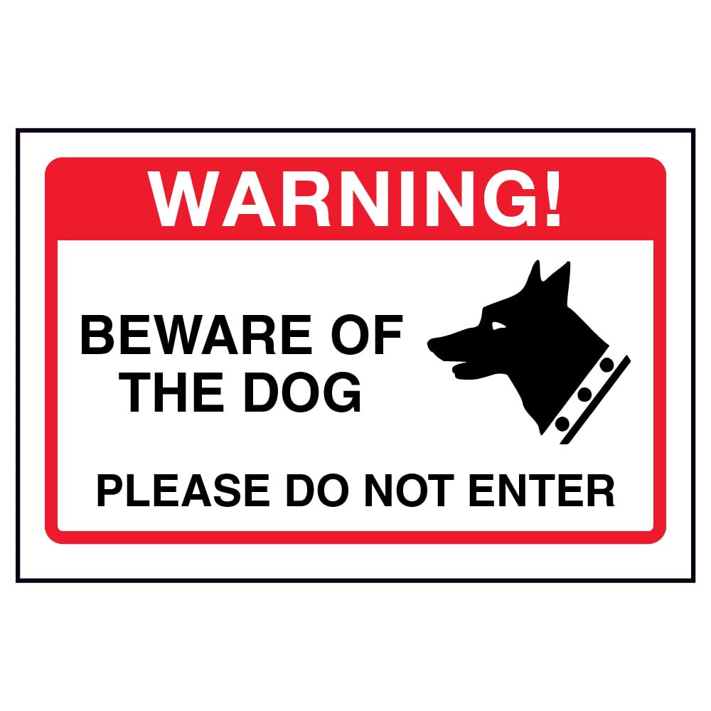 Cartello Vsafety "Attenti Al Cane" In Plastica Rigida HIPS, 450x150 Mm, Spessore 2 Mm, Conforme Norme EN ISO 7010, Per Esterni