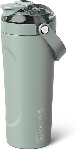BrüMate MultiShaker - Botella agitadora de acero inoxidable aislado, 100% a prueba de fugas, para preentreno y batidos de proteína, 25 onzas