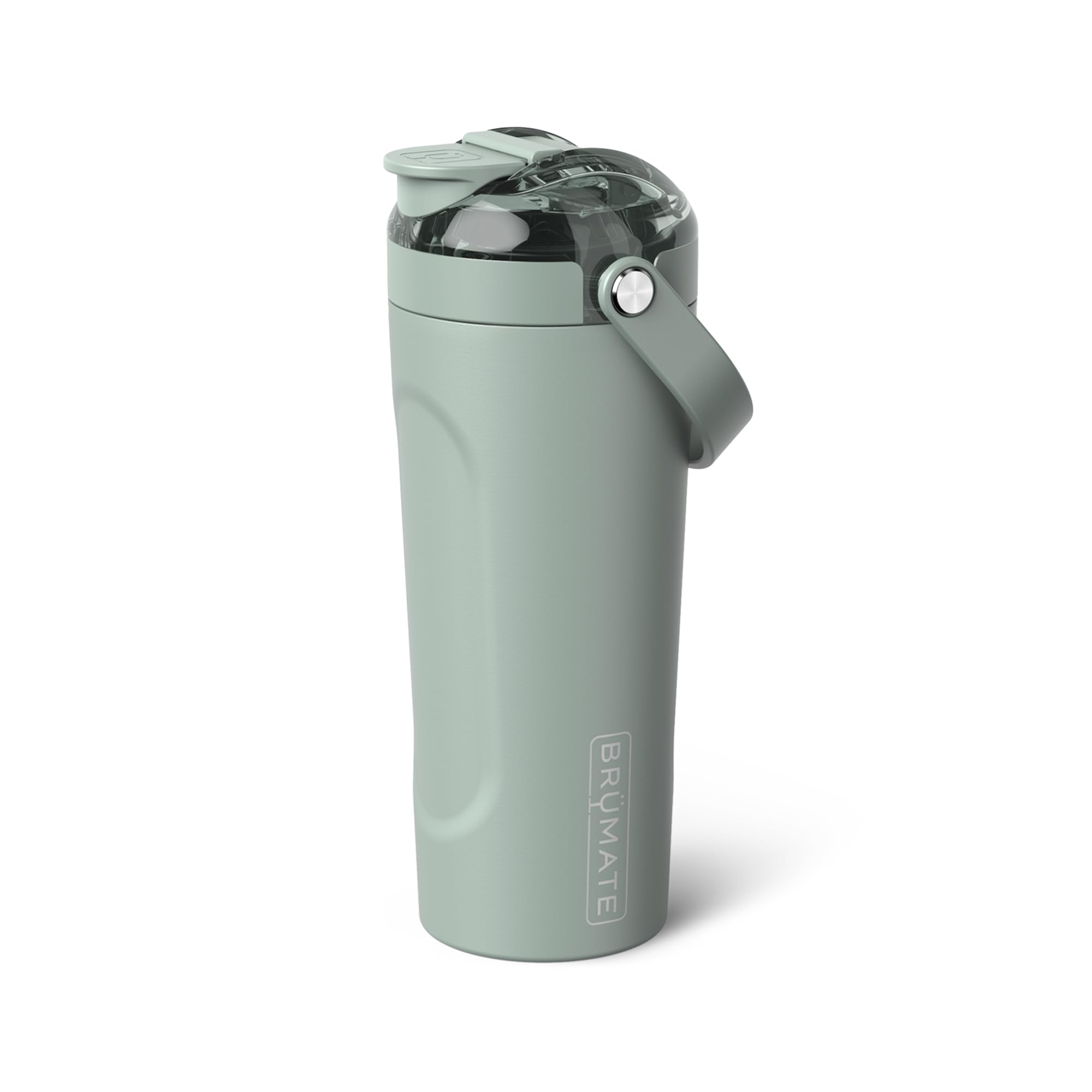 BrüMate MultiShaker Blender Shaker Bottle | 100% Leakproof Insulated Stainless Steel | Pre Workout and Protein Shaker Bottle for the Gym | 25oz (Sage)