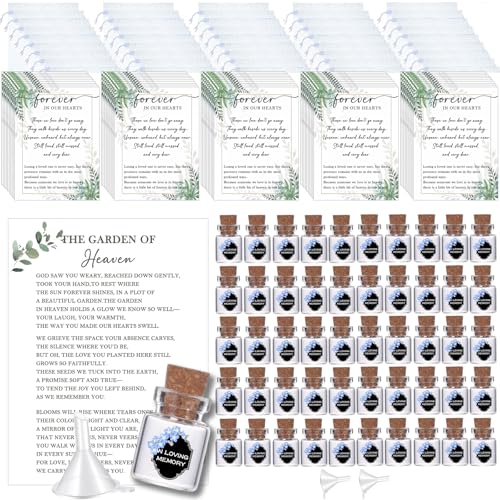 Bulk 50 Forget Me Not Jar Funeral Favors, Personalized Empty