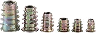 Pack of 50 Pcs M4/M5/M6/M8/M10 Zinc Alloy Furniture Hex Drive Nut Threaded Insert Wood Insert Nuts Assortment