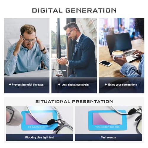Image of Blue Light Blocking Glasses Metal Frame for Men /Woman Gaming Computer Screen Glasses