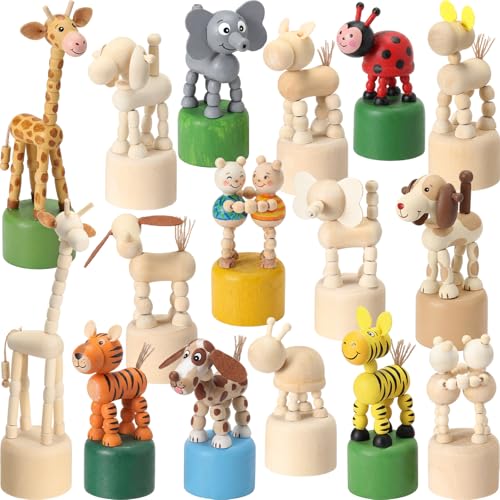 Figurines d'animaux en bois brut pour animation d'anniversaire enfant : peinture et création